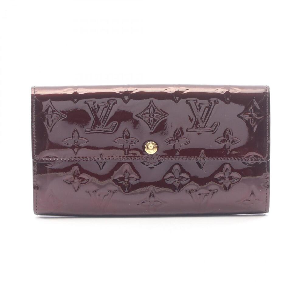 Louis Vuitton Portefeuille Sarah Monogram Vernis Amarante Bi-fold Long Wallet...